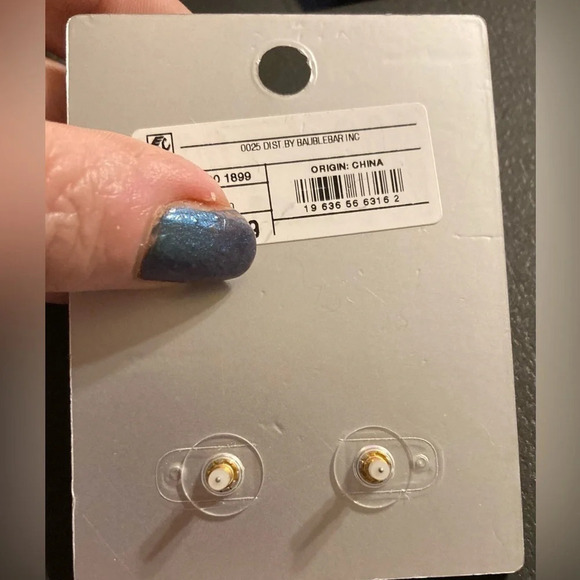 BAUBLEBAR Pumpkin to Talk About Fall Autumn Spice Mug Cup Shiny Earrings NEW NWT - Picture 2 of 3